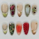 Molten Emerald press-on nails by Jess Nailbox