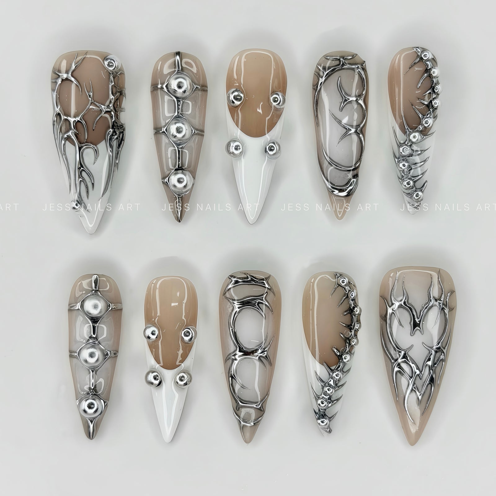 Nude System press-on nails by Jess Nailbox
