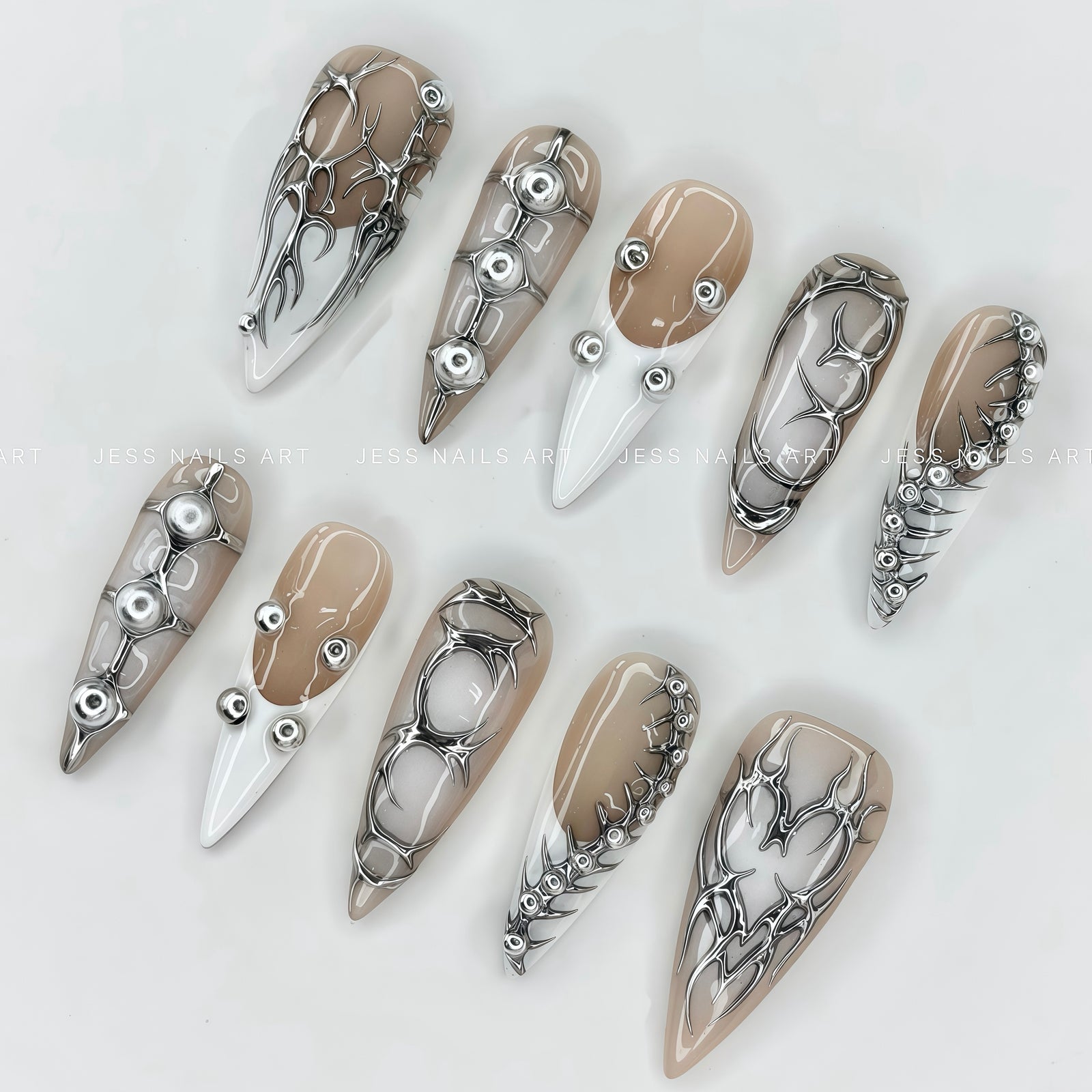 Nude System press-on nails by Jess Nailbox