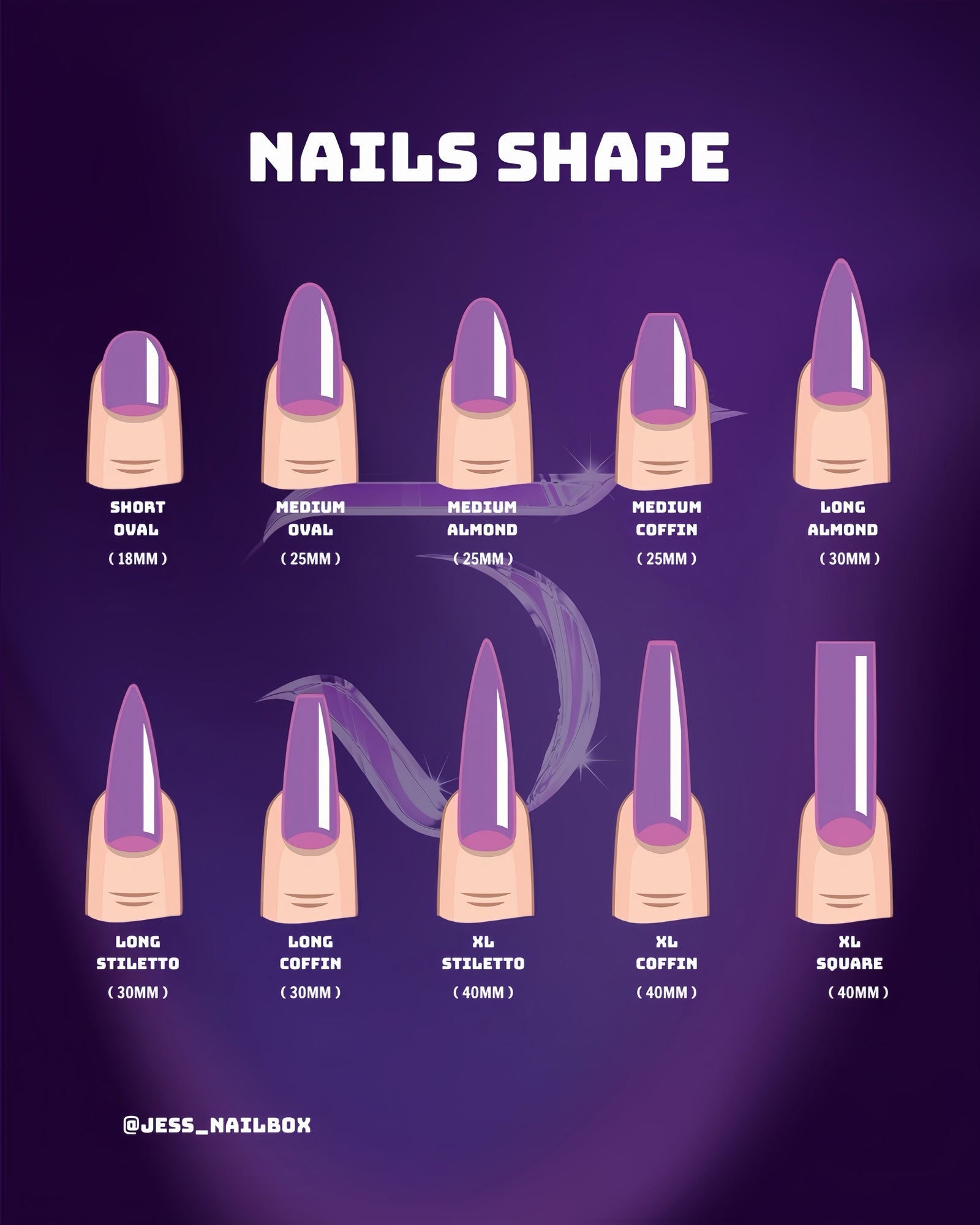 Sunset Bloom press-on nails by Jess Nailbox