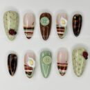Woodland Calla press-on nails by Jess Nailbox